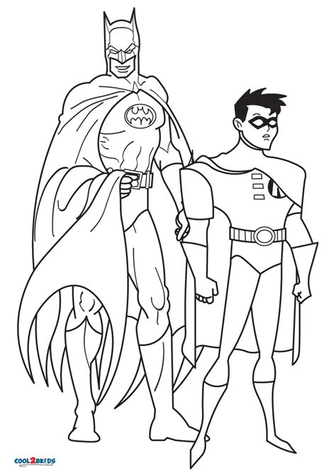 coloring pages batman and robin